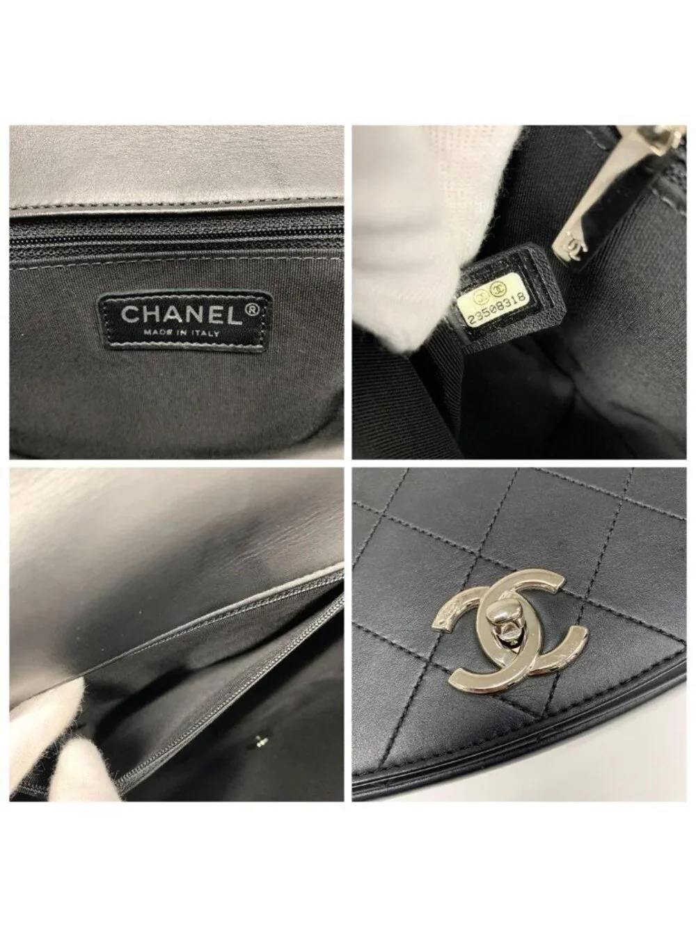 Chanel Quilted CC Logo Calfskin Top Handle